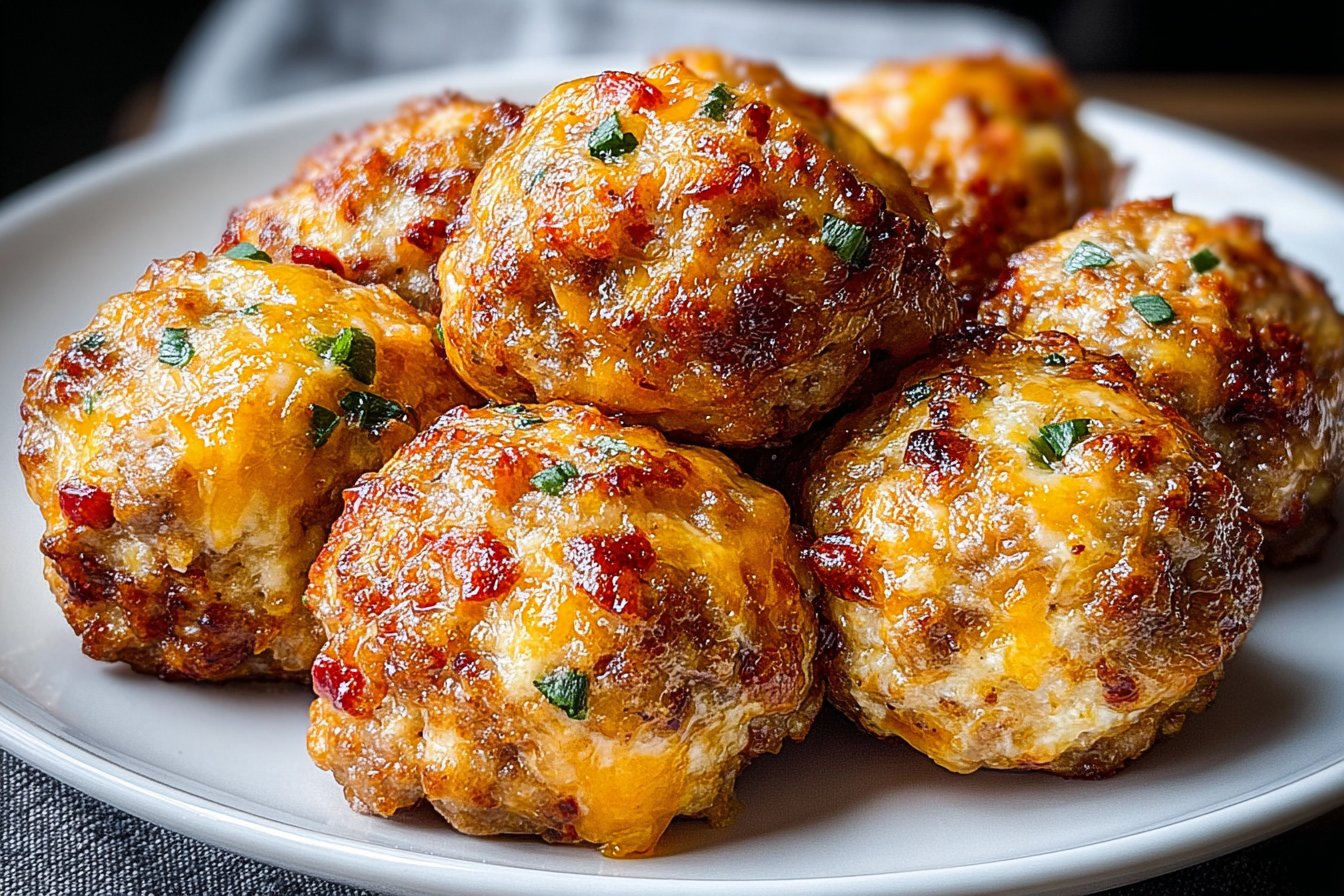 Spicy Jalapeño Popper Sausage Balls