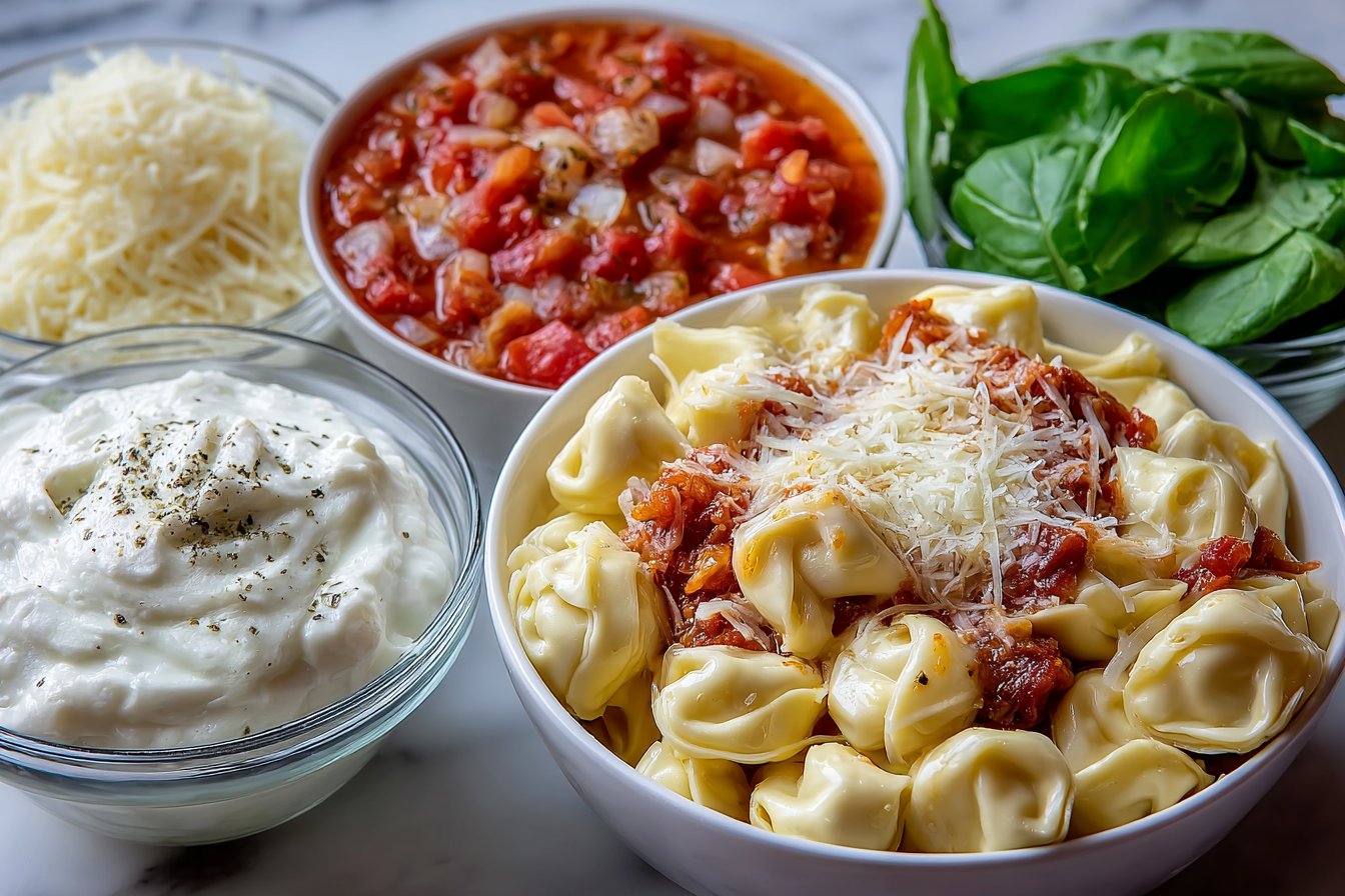Slow Cooker Creamy Tortellini Soup