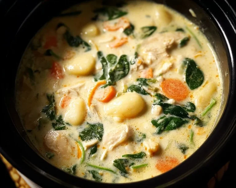 Delicious Chicken Gnocchi Soup with tender chicken and creamy broth