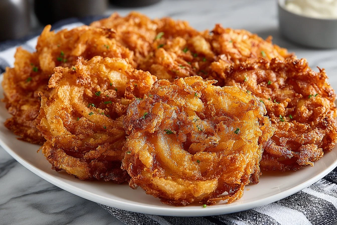 Delicious crispy French fried onions made from scratch recipe