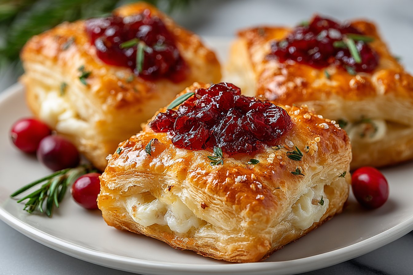 Baked Cranberry Brie Bites