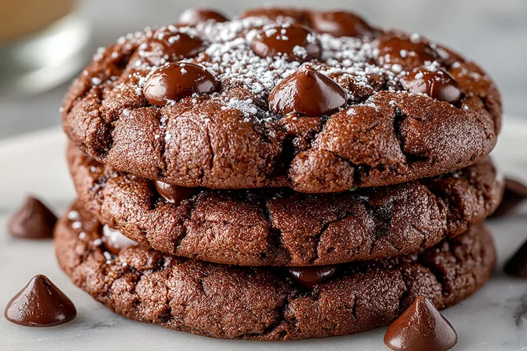 Plate of Mexican hot chocolate cookies topped with cocoa and spices