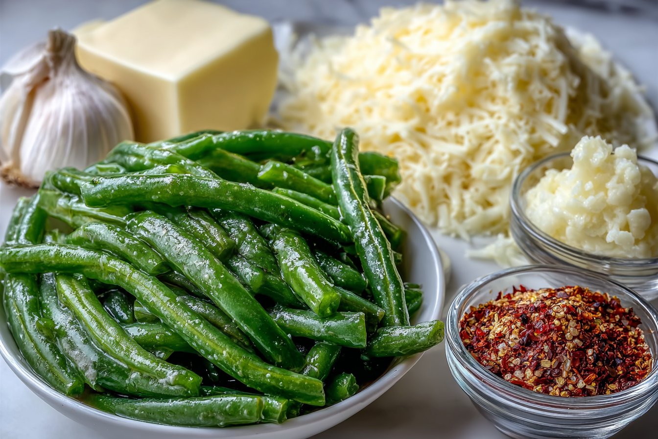 Cheesy Garlic Green Beans