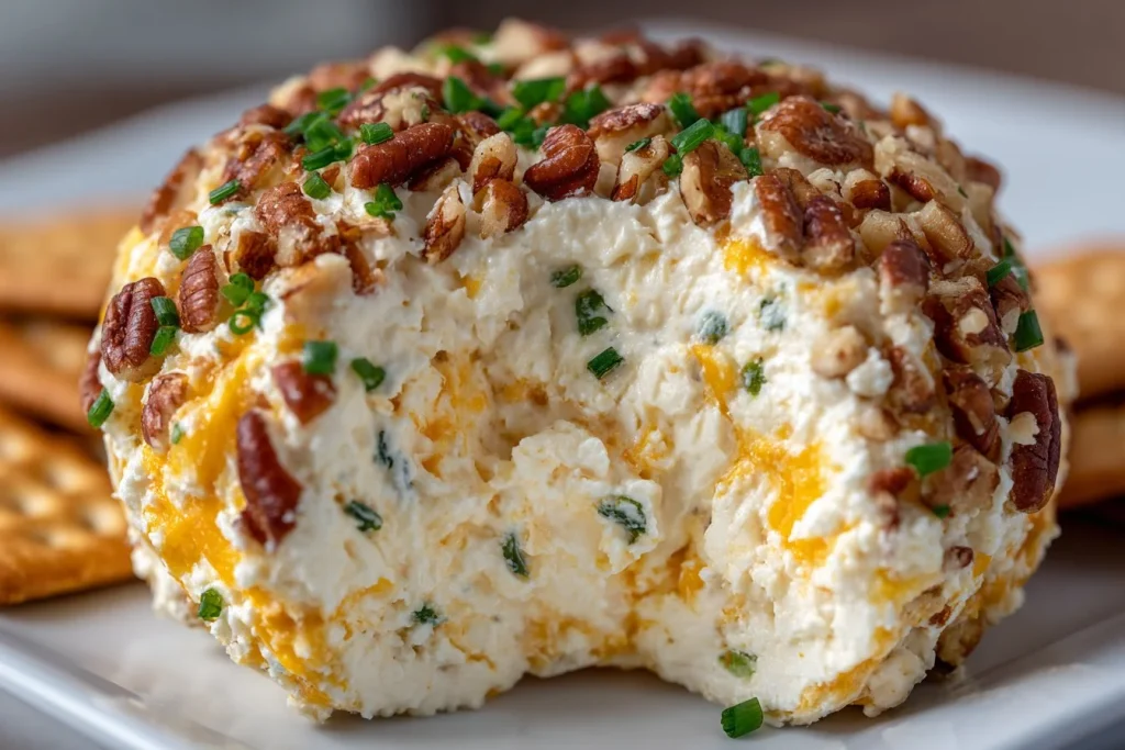 Pumpkin shaped cheese ball for festive gatherings