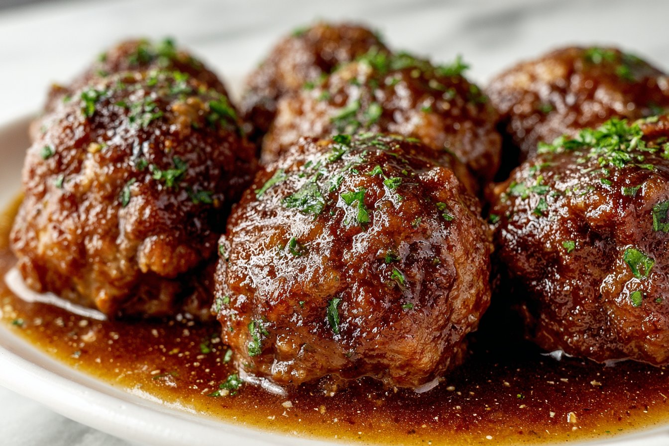 Slow Cooker Salisbury Steak Meatballs