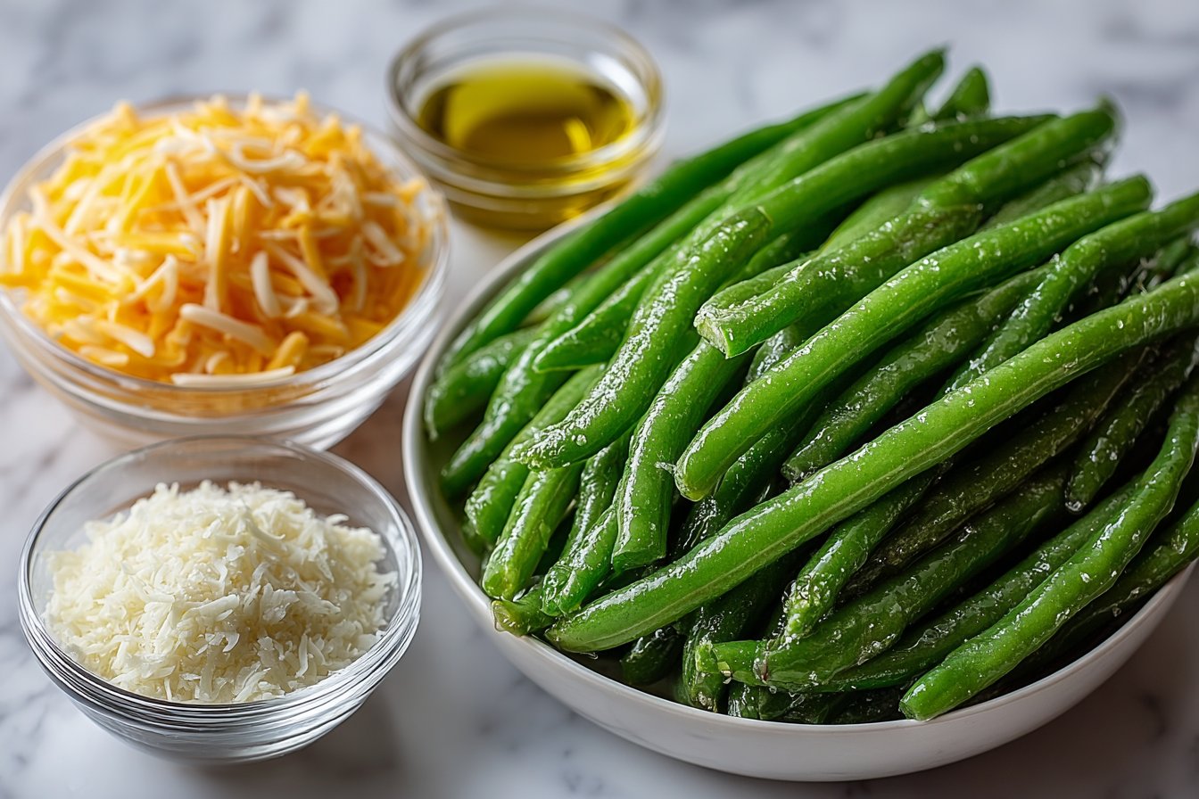 Cheesy Baked Green Beans