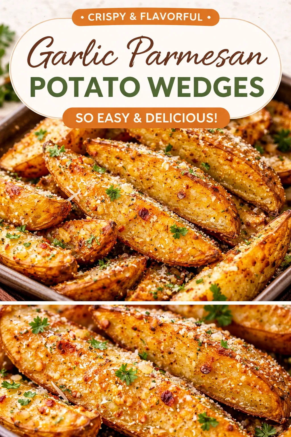 Baked Garlic Parmesan Potato Wedges