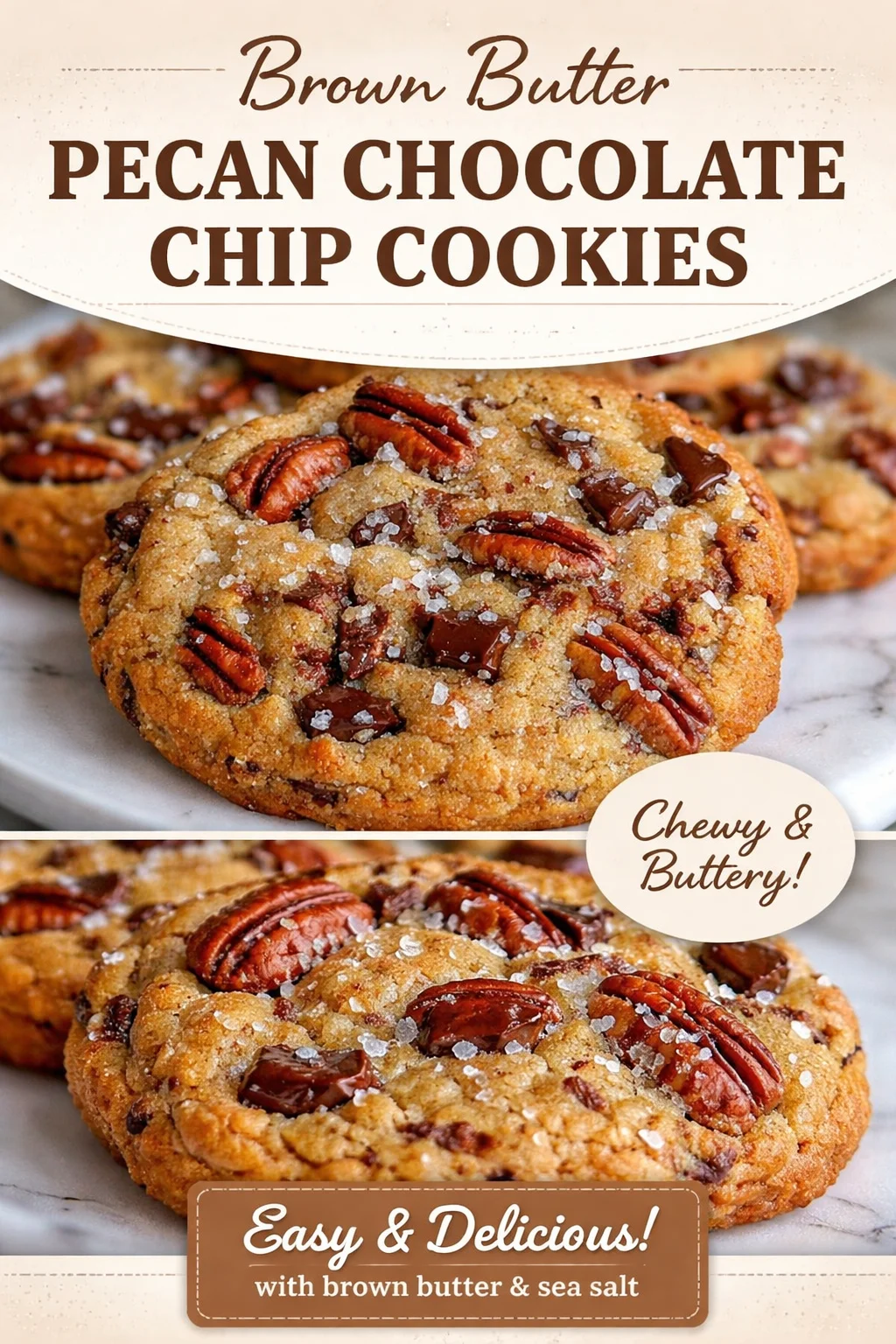 Brown Butter Pecan Chocolate Chip Cookies