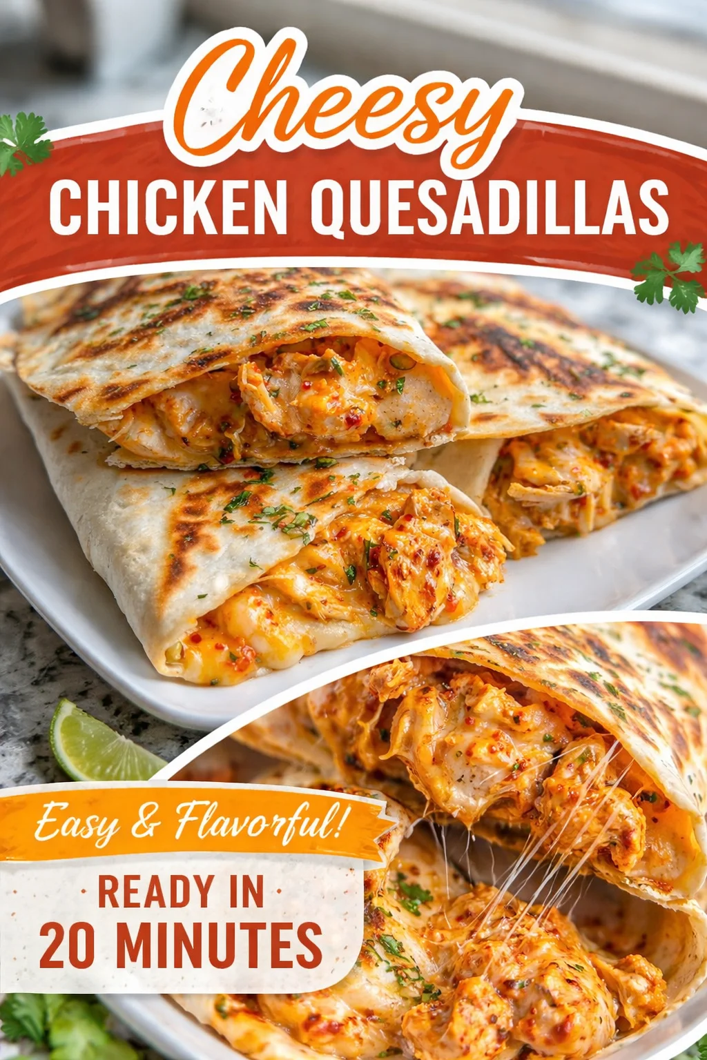 Cheesy Garlic Chicken Wraps