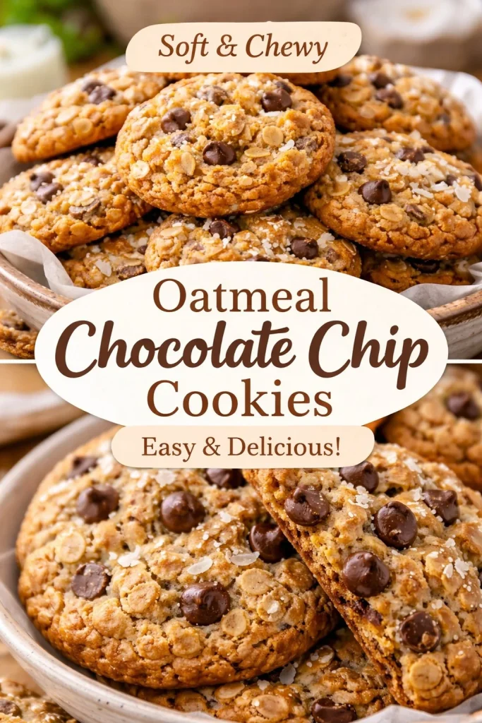 Chewy coconut oatmeal dishpan cookies on a plate