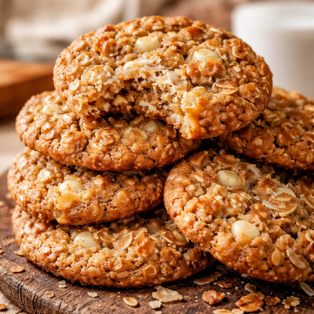 Chewy Coconut Oatmeal Dishpan Cookies