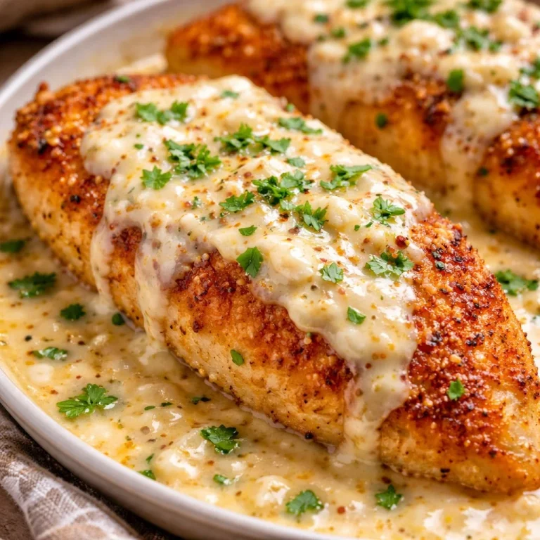Delicious chicken served with creamy garlic sauce