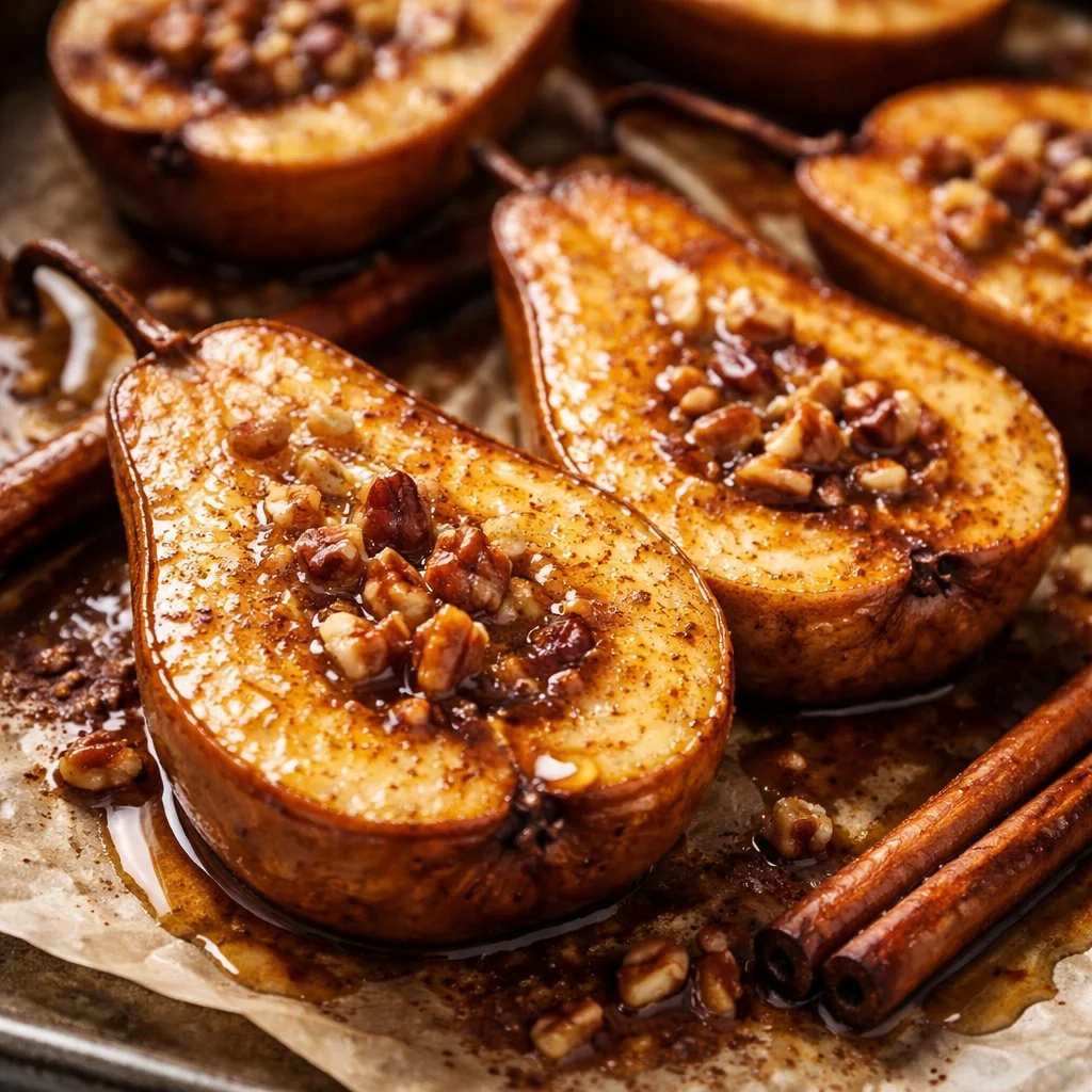 Cinnamon Maple Baked Pears