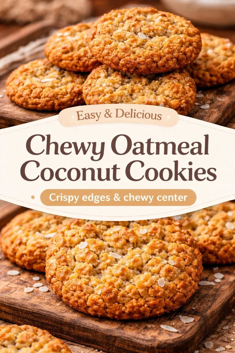 Coconut Flour Oatmeal Cookies on a rustic table