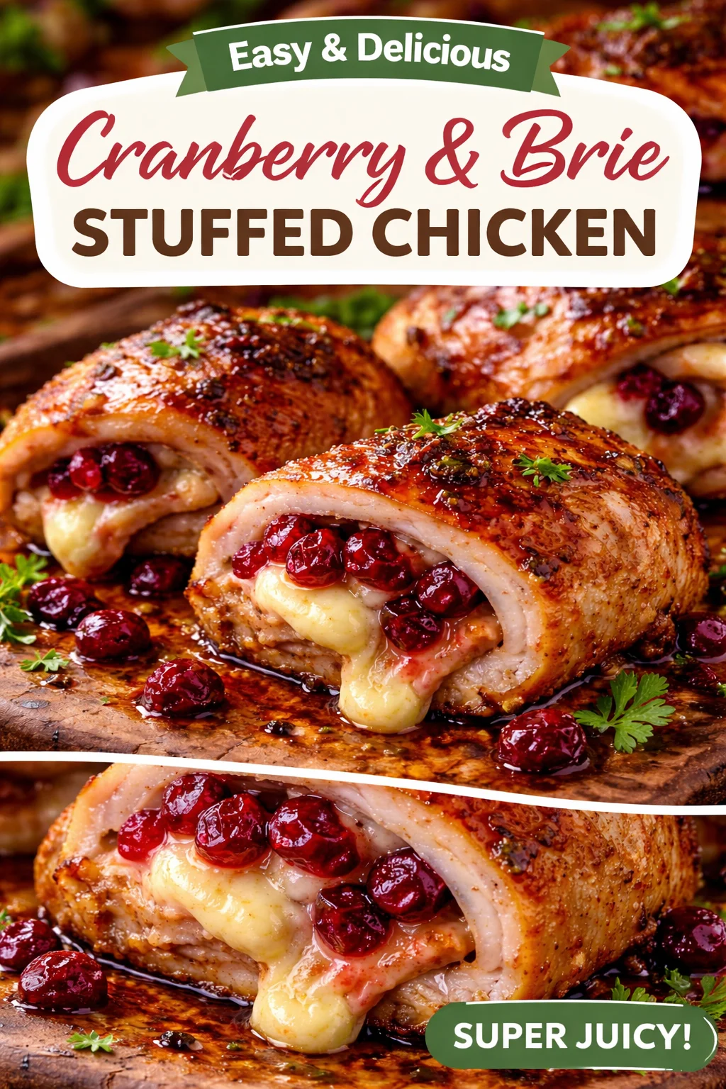 Cranberry and Brie Stuffed Chicken