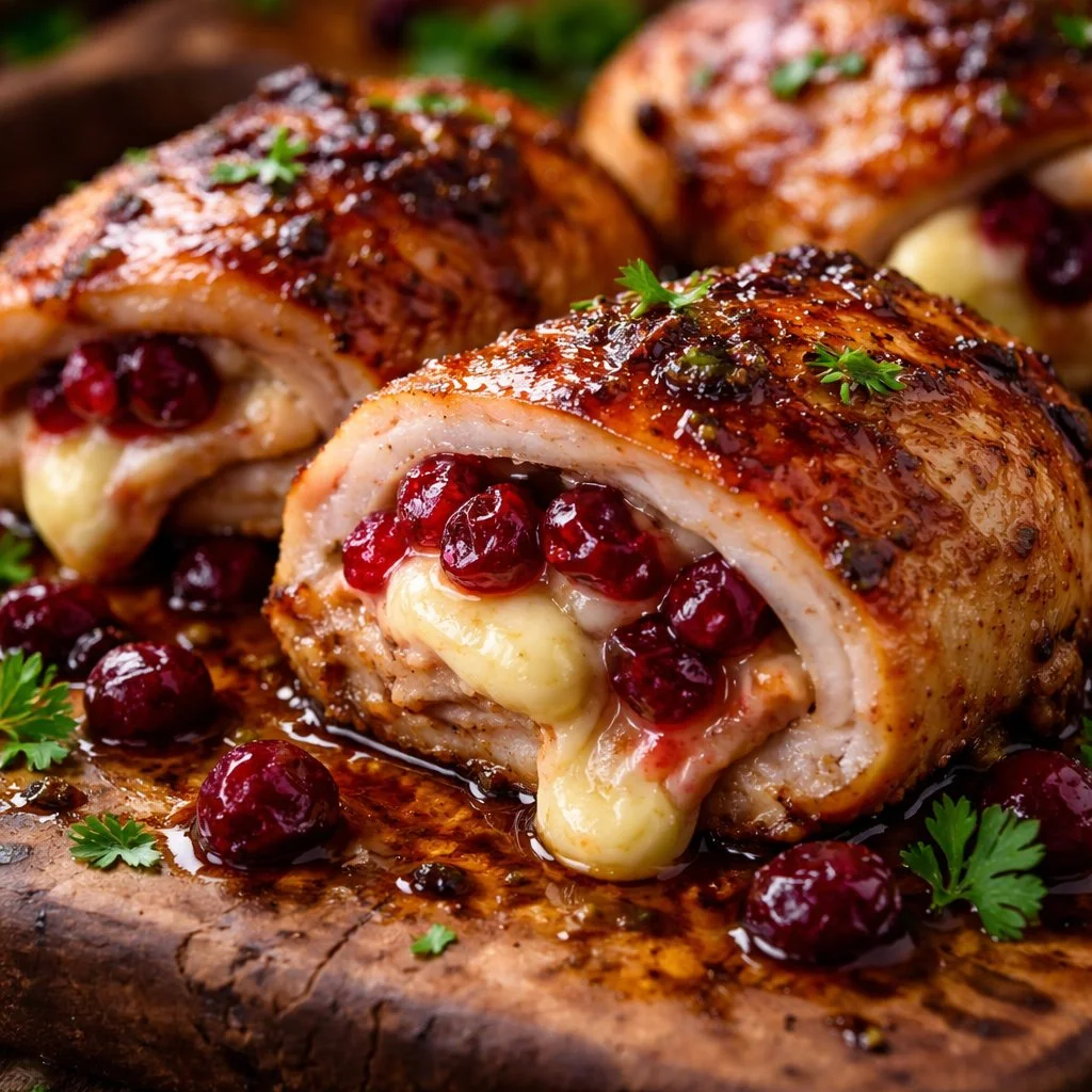 Cranberry and Brie Stuffed Chicken