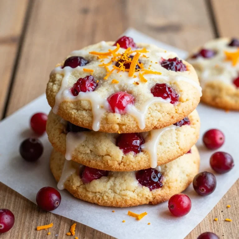 Delicious homemade Cranberry Orange Cookies on a plate
