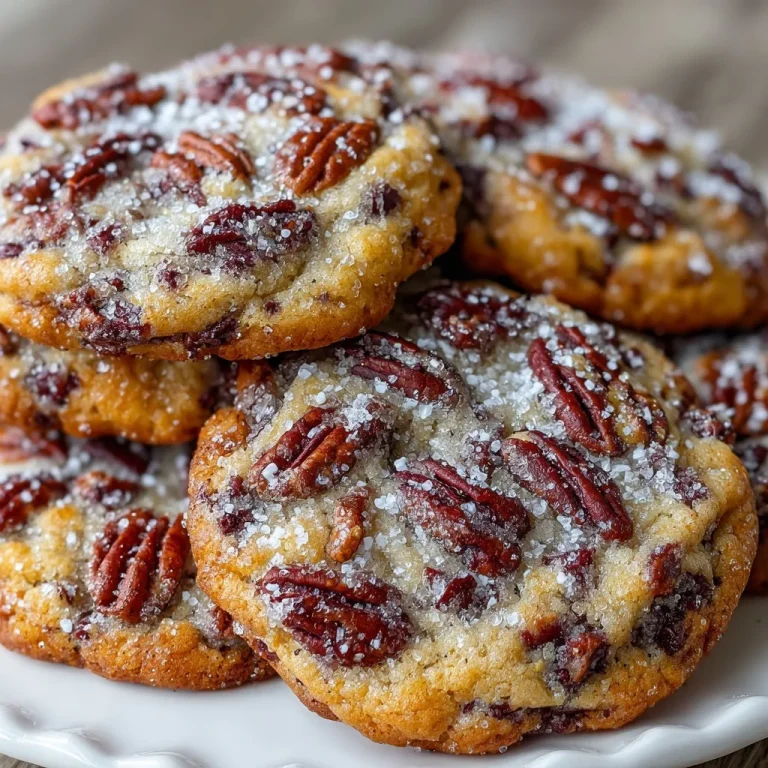 Freshly baked cream cheese pecan cookies on a rustic wooden table