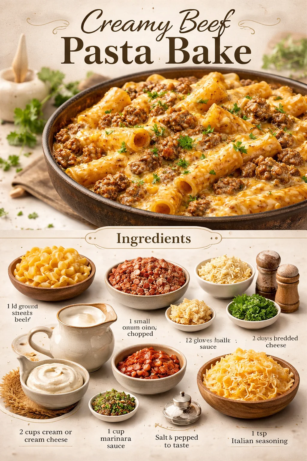 Creamy Beef Pasta Bake