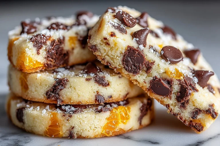 Delicious Dark Chocolate Orange Shortbread Cookies on a plate