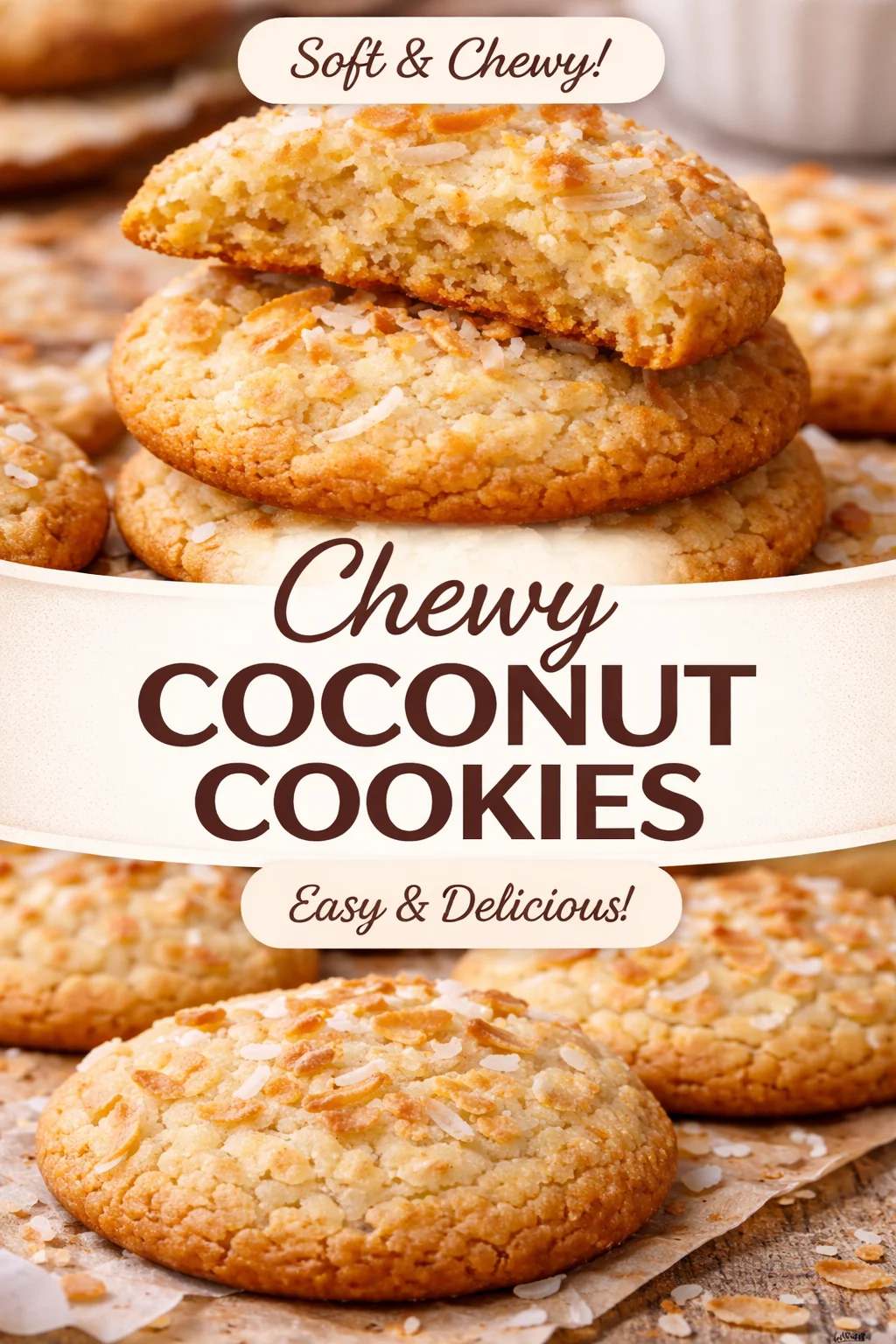 Delicious Soft & Chewy Coconut Cookies