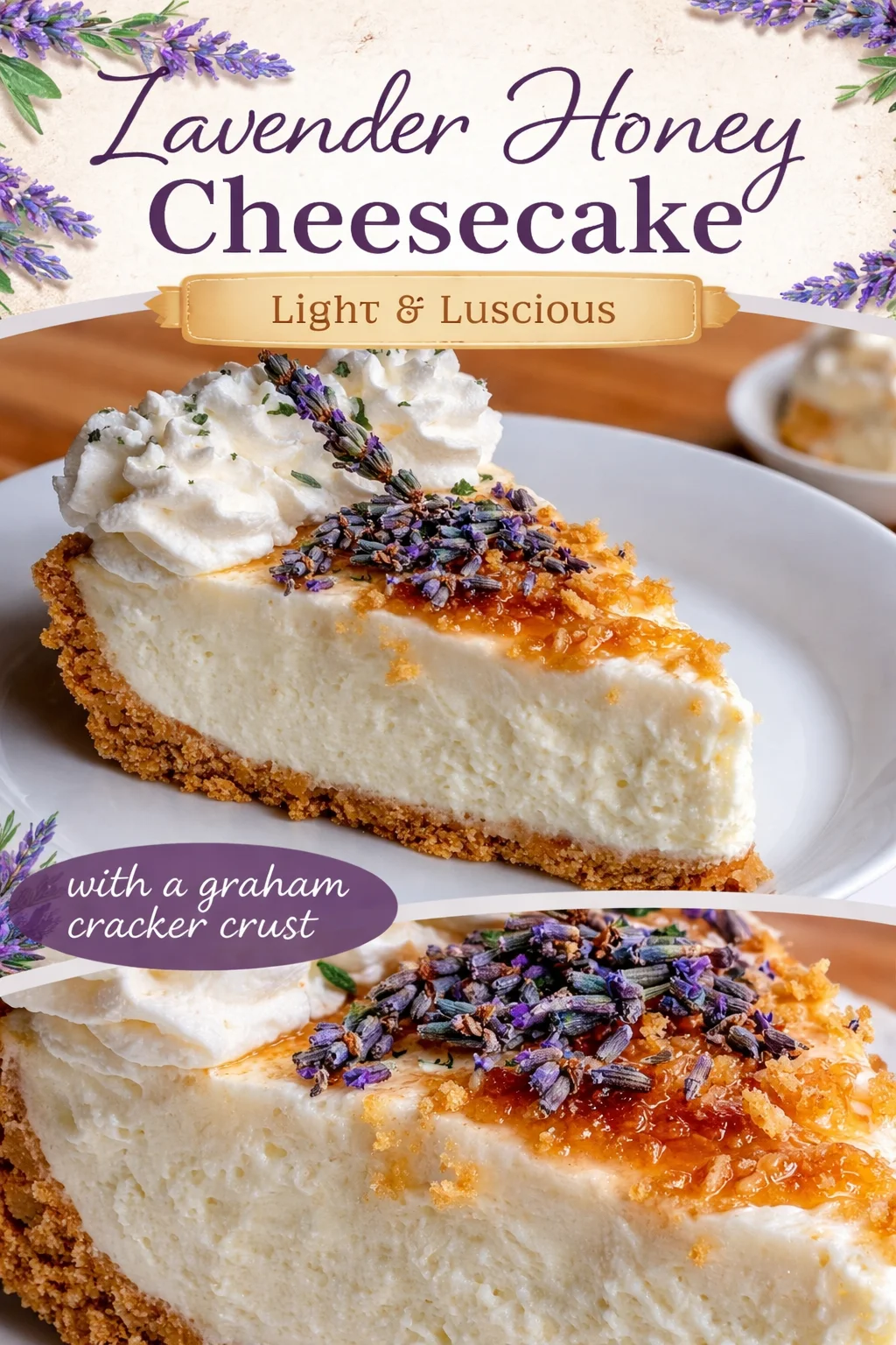 Easy Lavender No-Bake Cheesecake