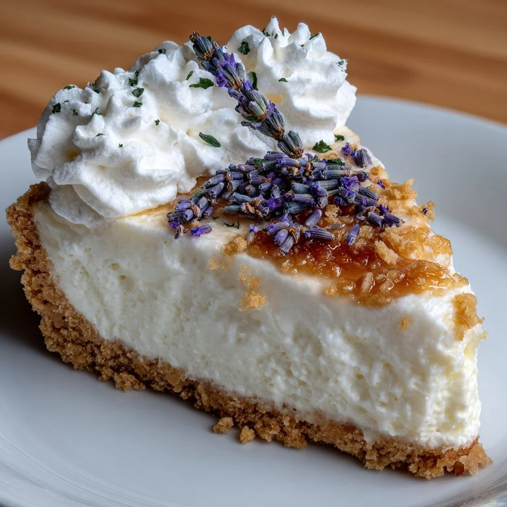 Easy Lavender No-Bake Cheesecake