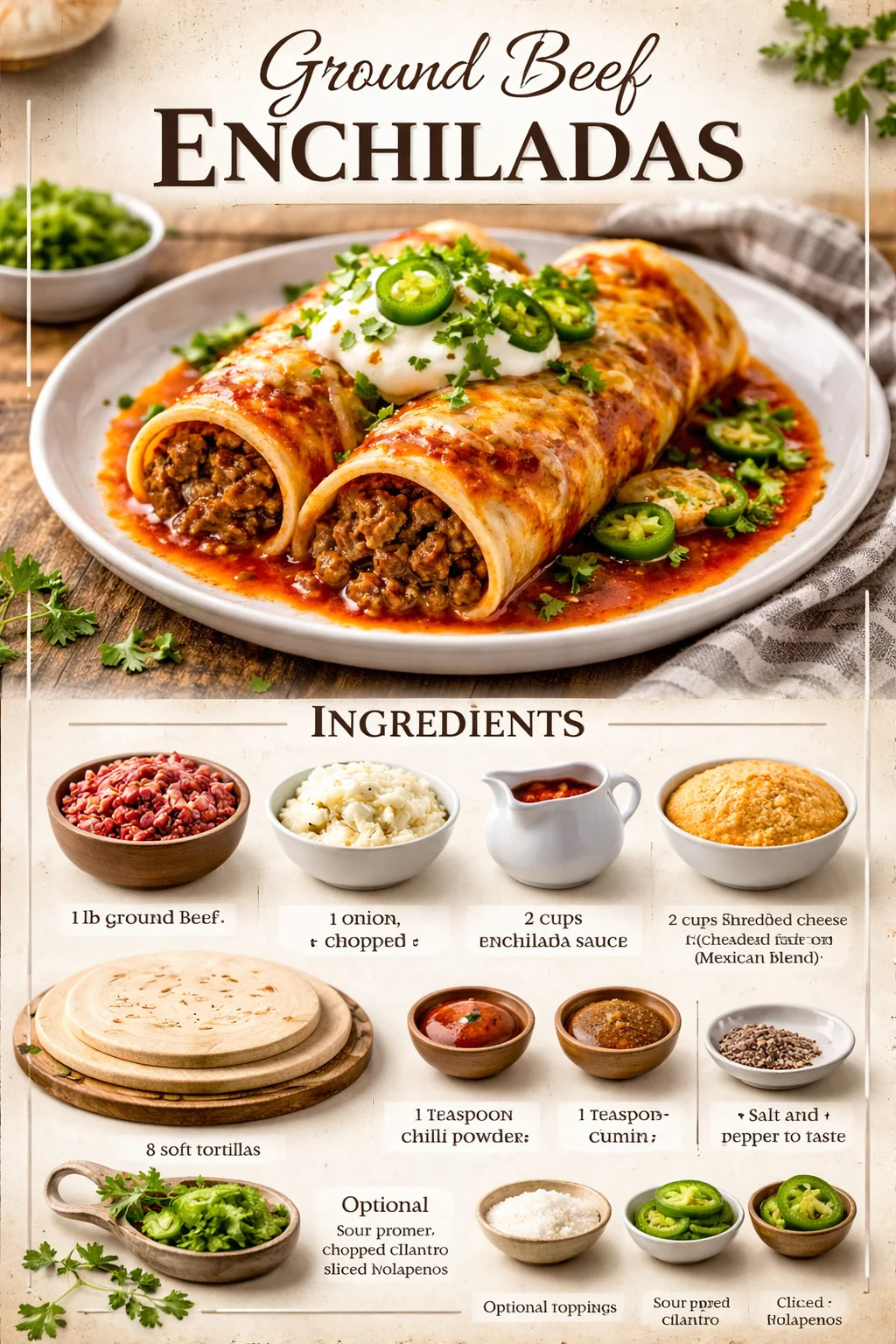 Ground Beef Enchiladas