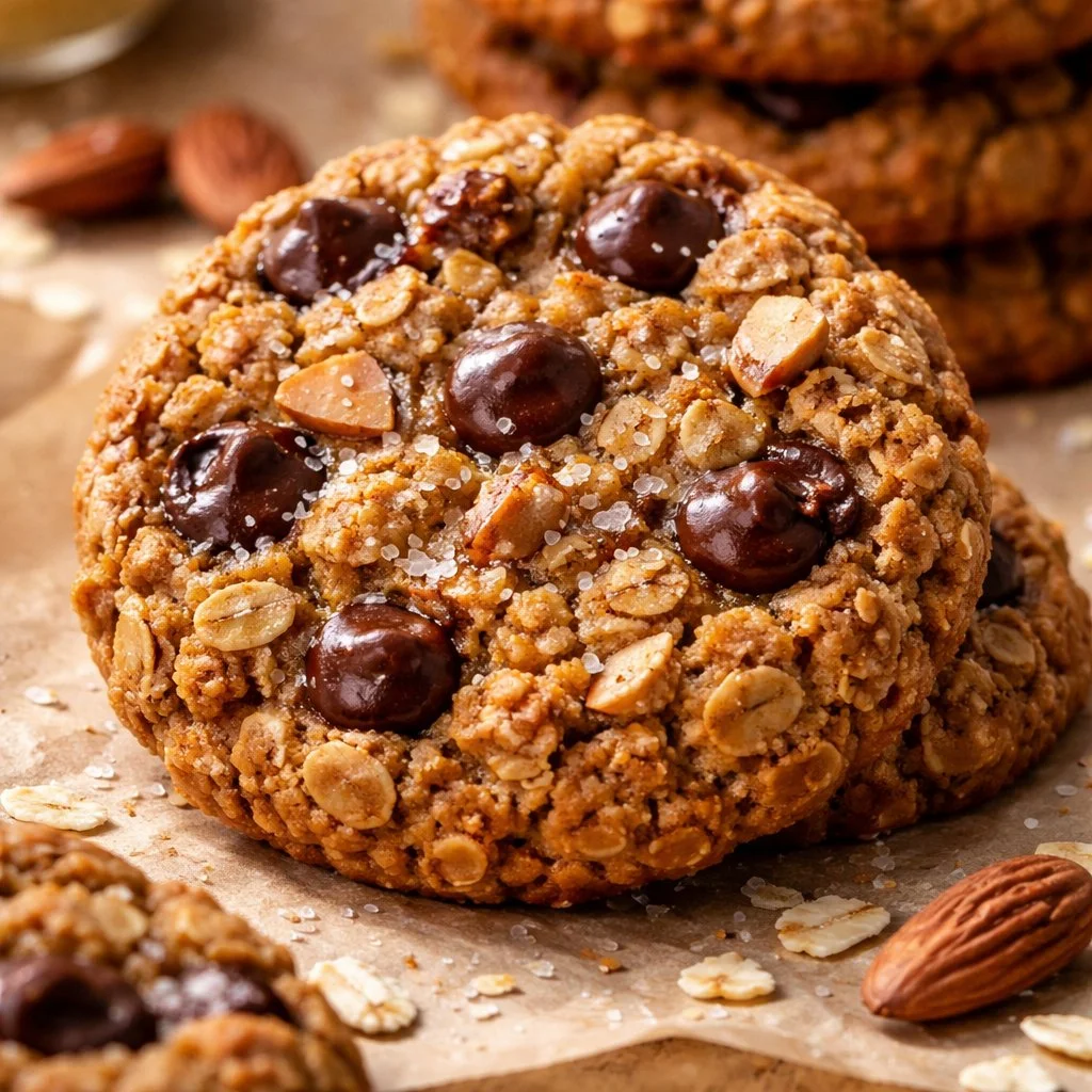 Healthy Almond Butter Oatmeal Cookies