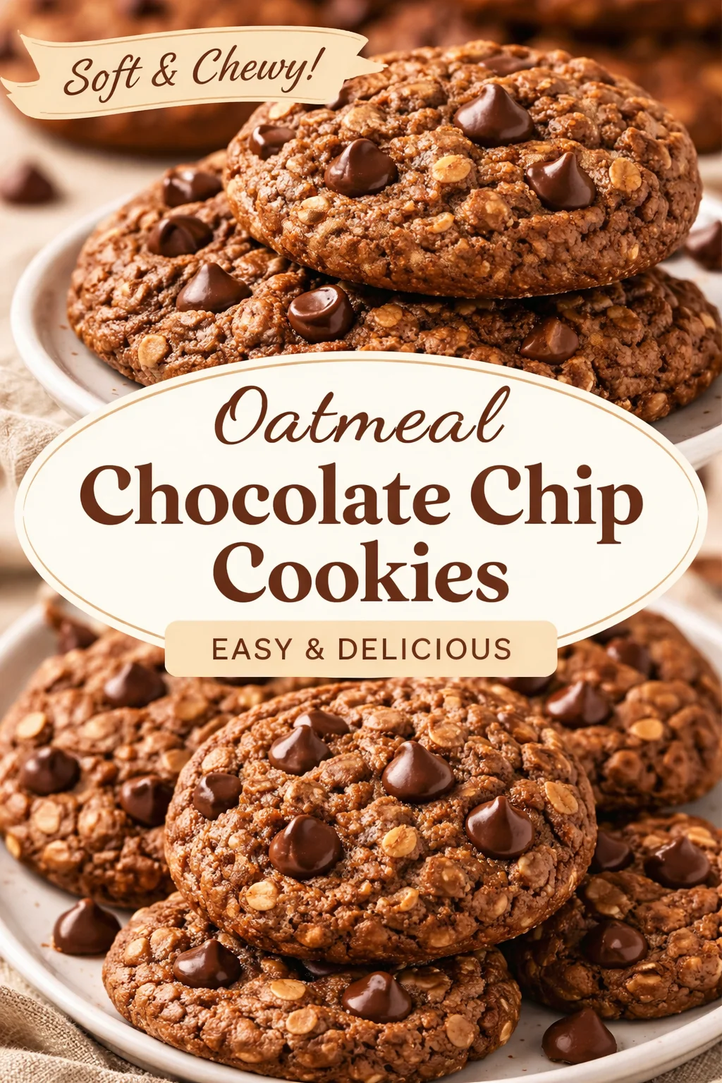 Healthy Chocolate Oatmeal Breakfast Cookies