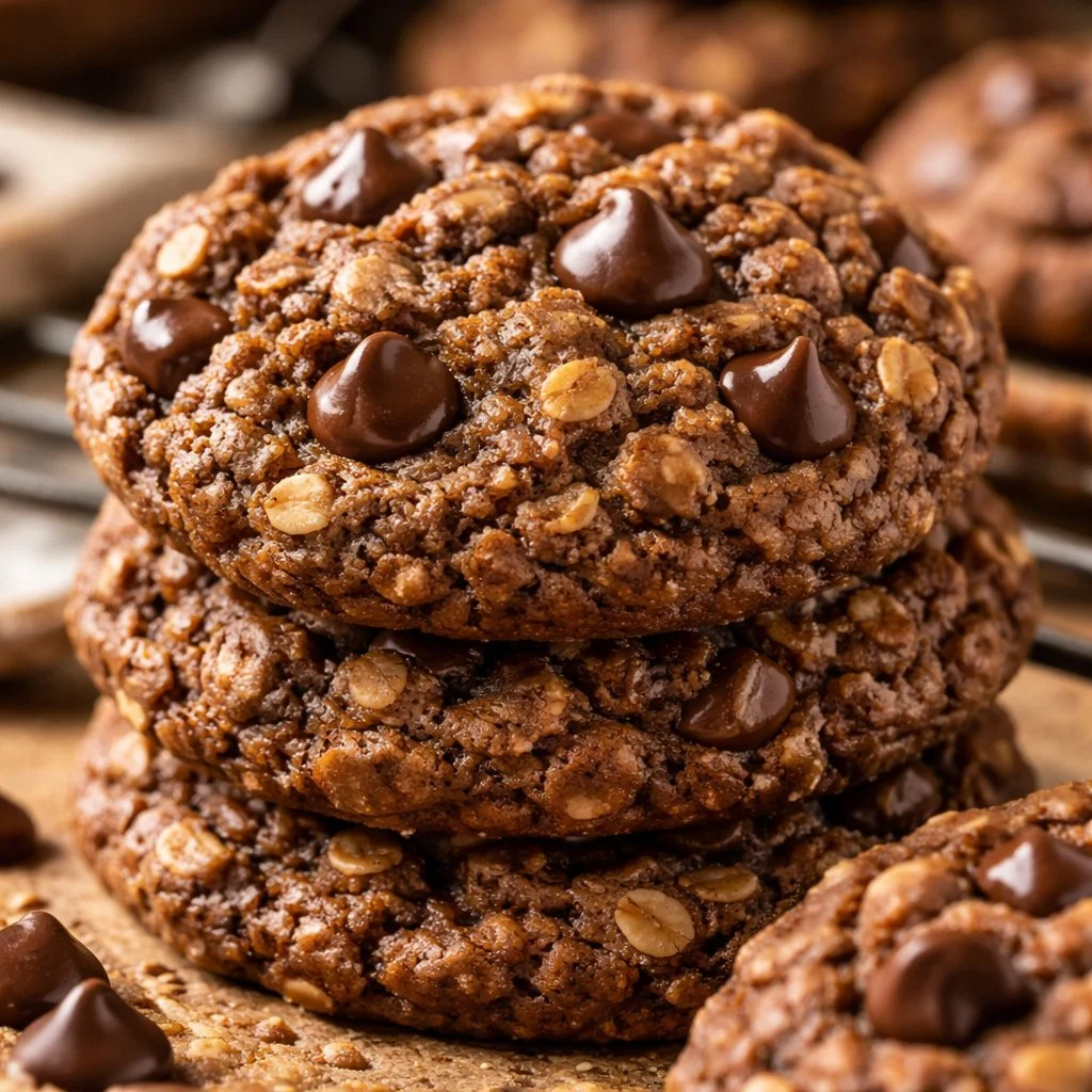 Healthy Chocolate Oatmeal Breakfast Cookies