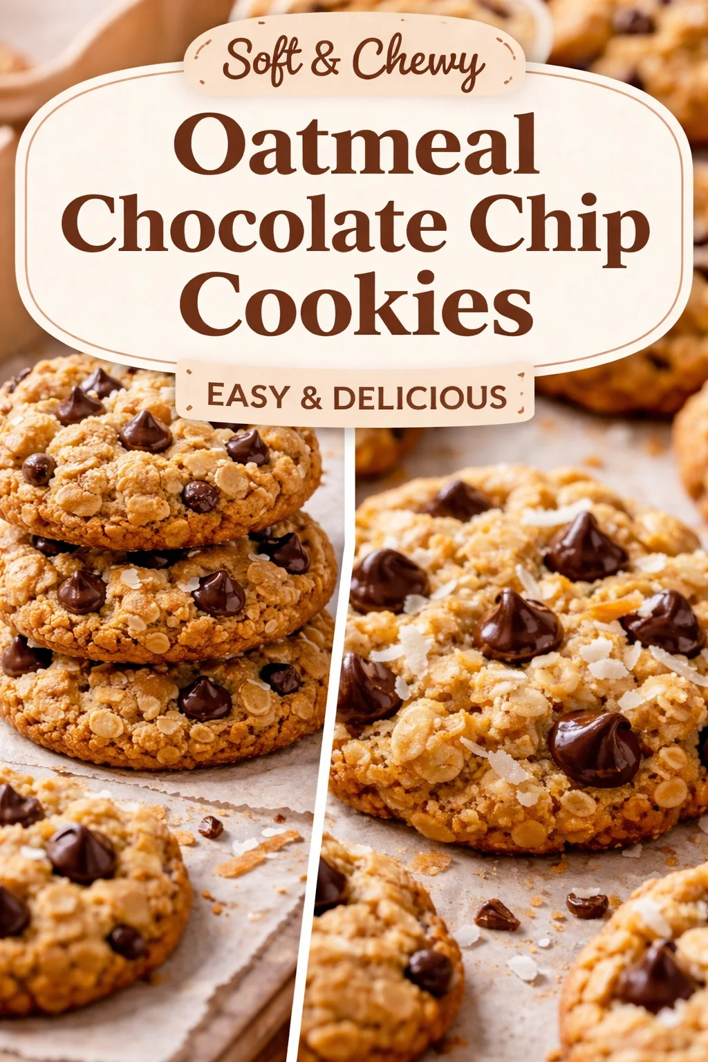 Healthy Oatmeal Coconut Chocolate Chip Cookies