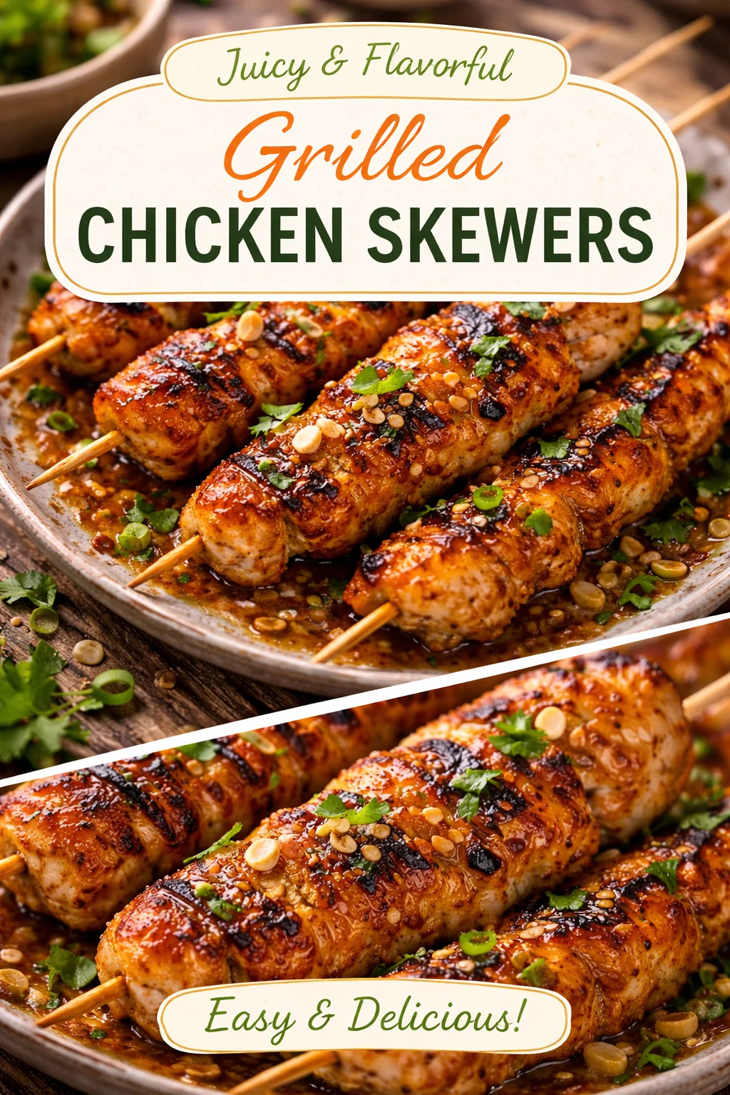 Honey Garlic Chicken Skewers