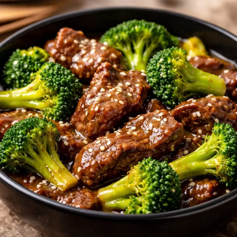 Instant Pot Beef and Broccoli dish served in a bowl with rice and vegetables