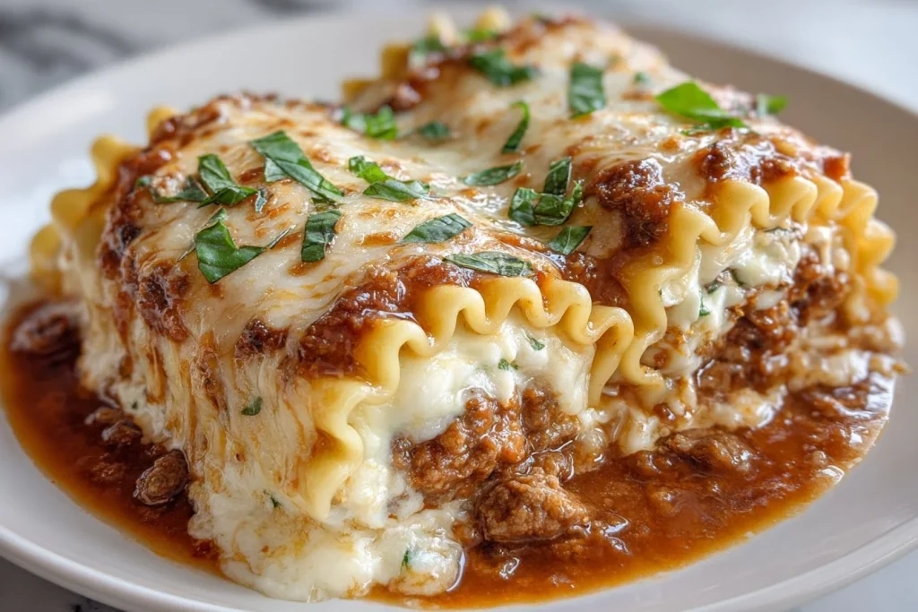 Delicious homemade lasagna roll ups filled with cheese and herbs
