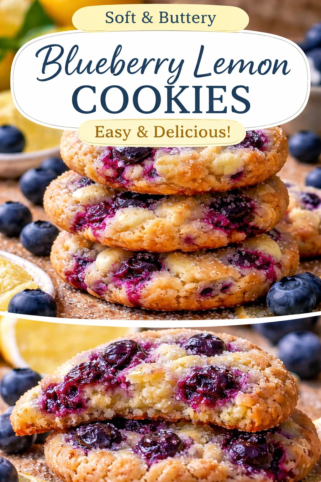 Lemon Blueberry Cheesecake Cookies