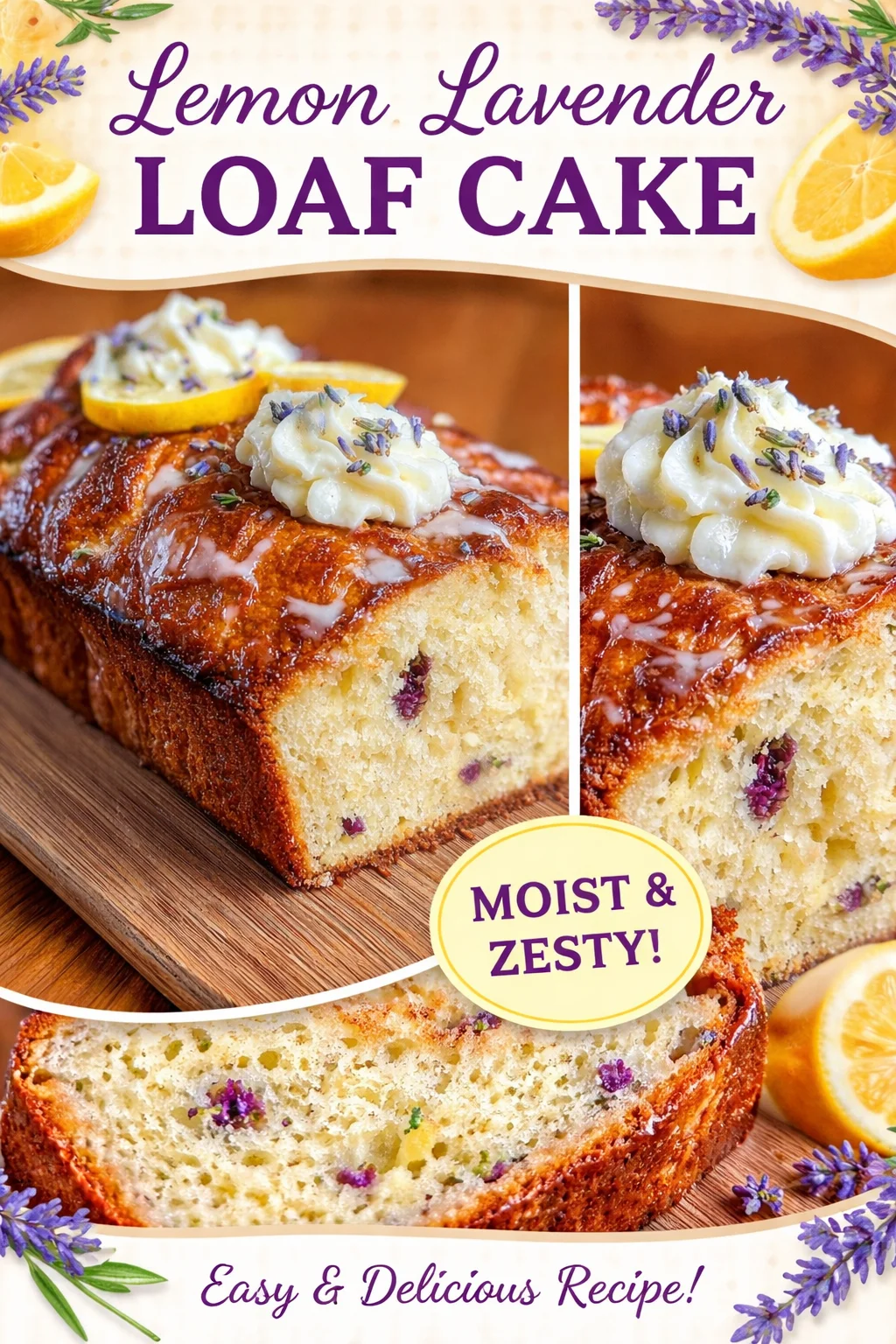 Lemon Lavender Loaf Cake