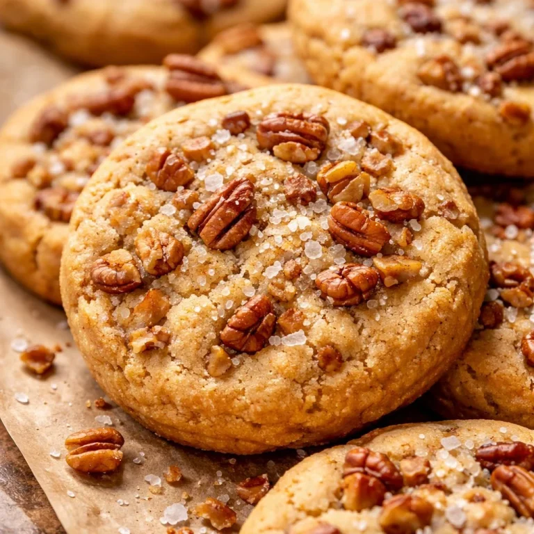 Maple Pecan Shortbread Cookies on a plate, showcasing their rich texture and ingredients.