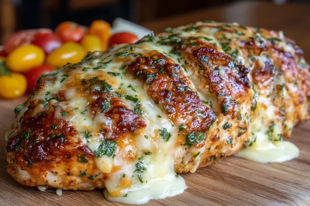 Delicious Melt-In-Your-Mouth Caesar Chicken with fresh ingredients
