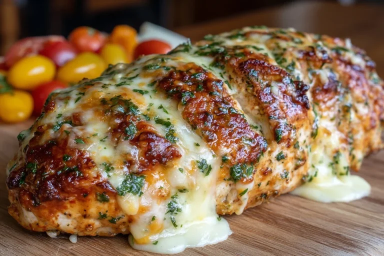 Delicious Melt-In-Your-Mouth Caesar Chicken with fresh ingredients