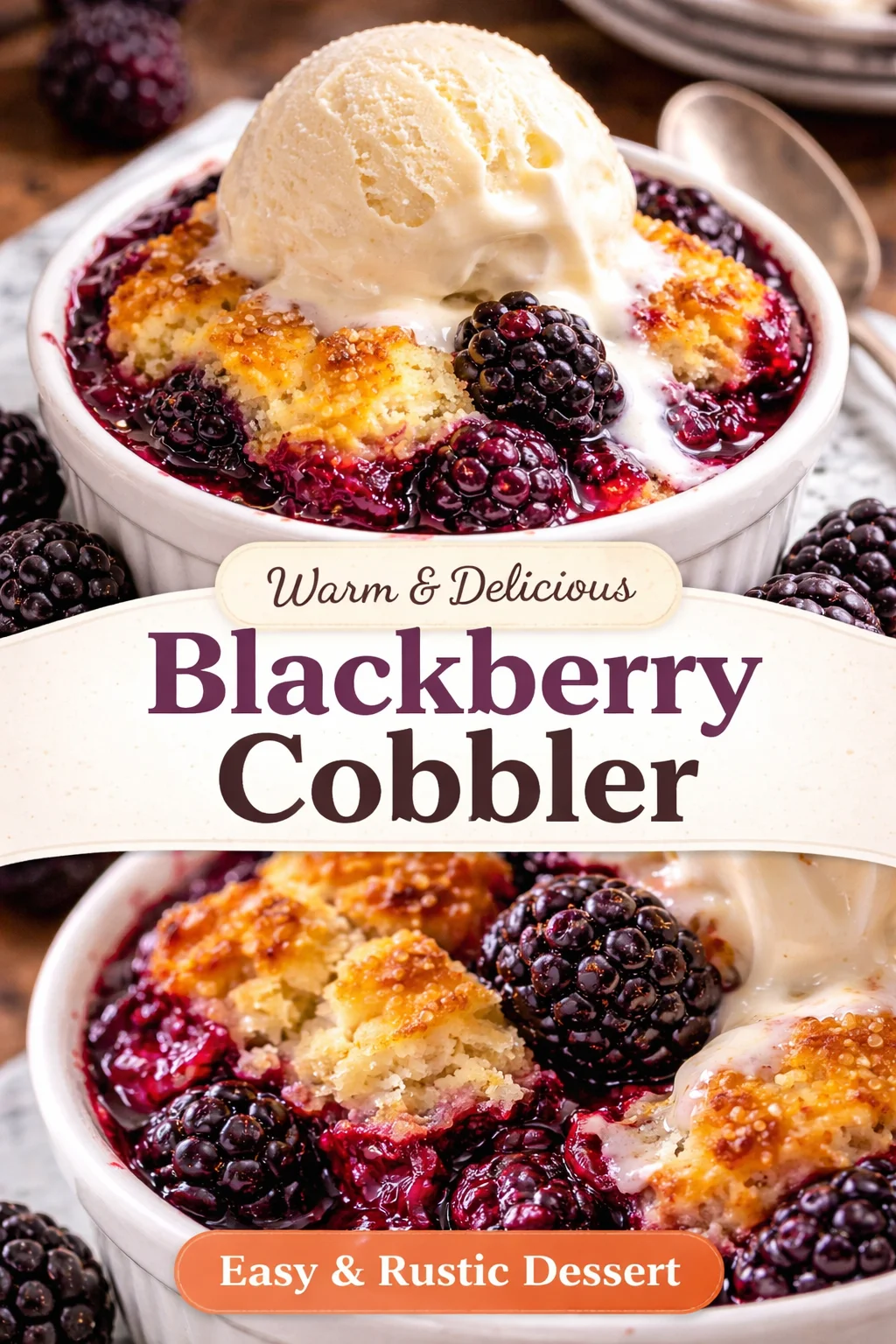 Mini Blackberry Cobbler