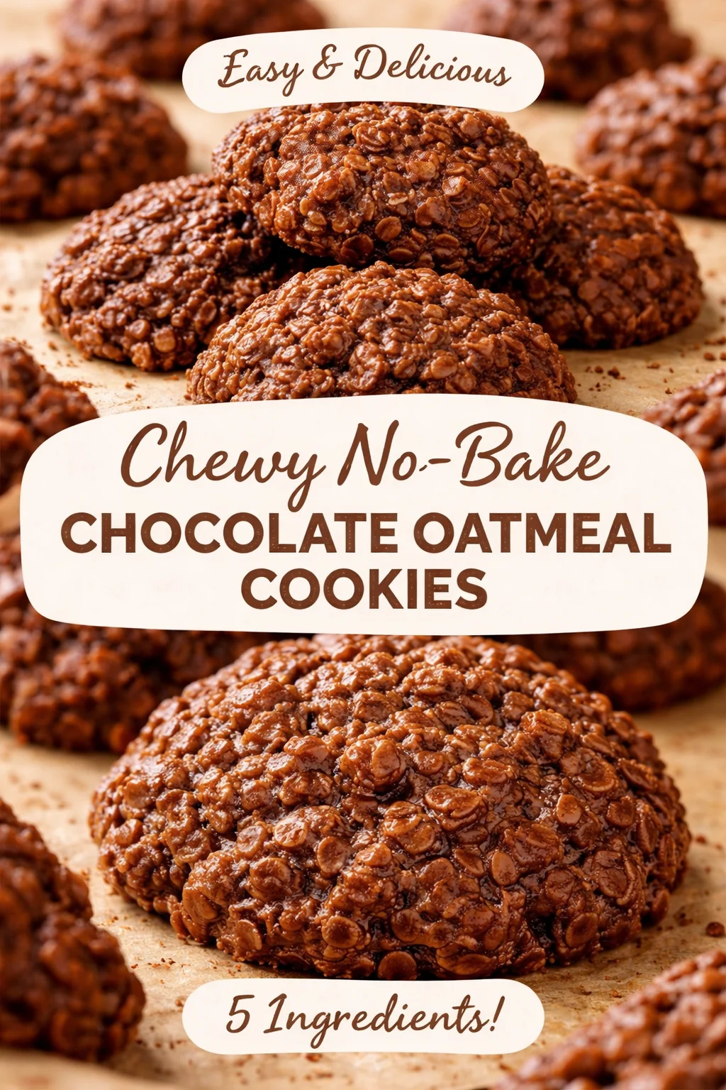 No-bake Chocolate Oatmeal Coconut Cookies