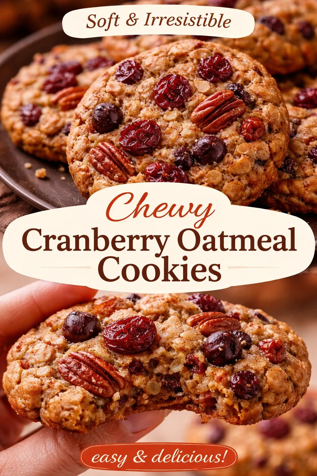 Oatmeal Cranberry Pecan Cookies