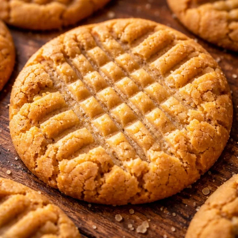 Delicious homemade peanut butter cookies on a plate