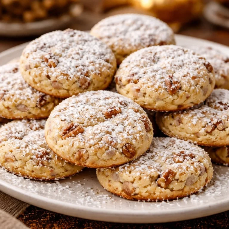 Delicious homemade Pecan Sandies cookies with nuts