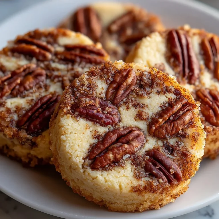 Platter of delicious homemade pecan shortbread cookies with a cup of tea