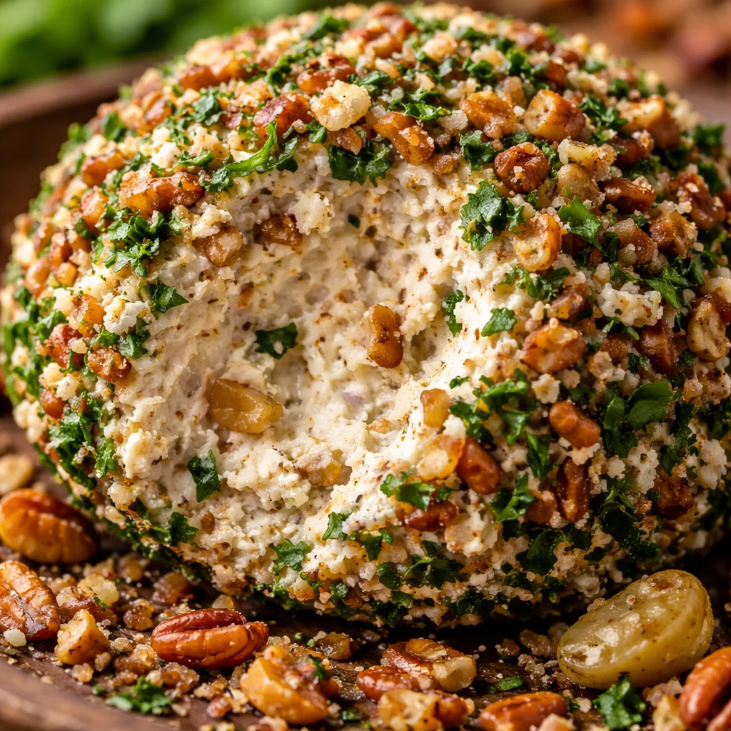Roasted Garlic Asiago Cheese Ball