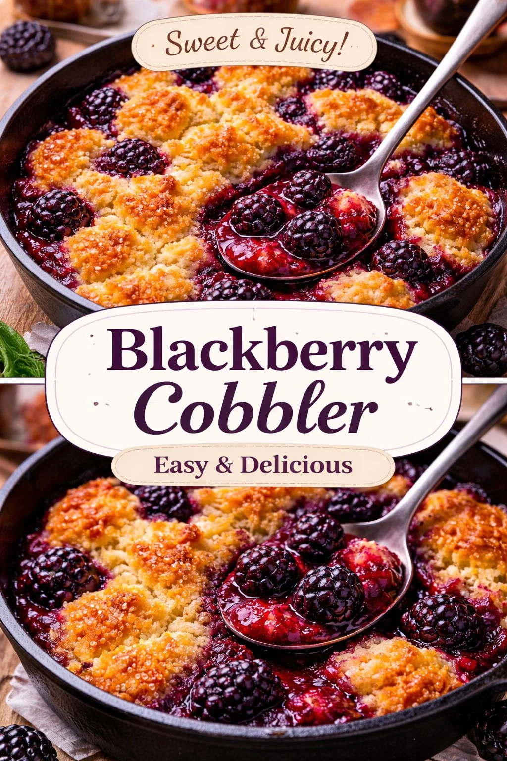 Skillet Blackberry Cobbler