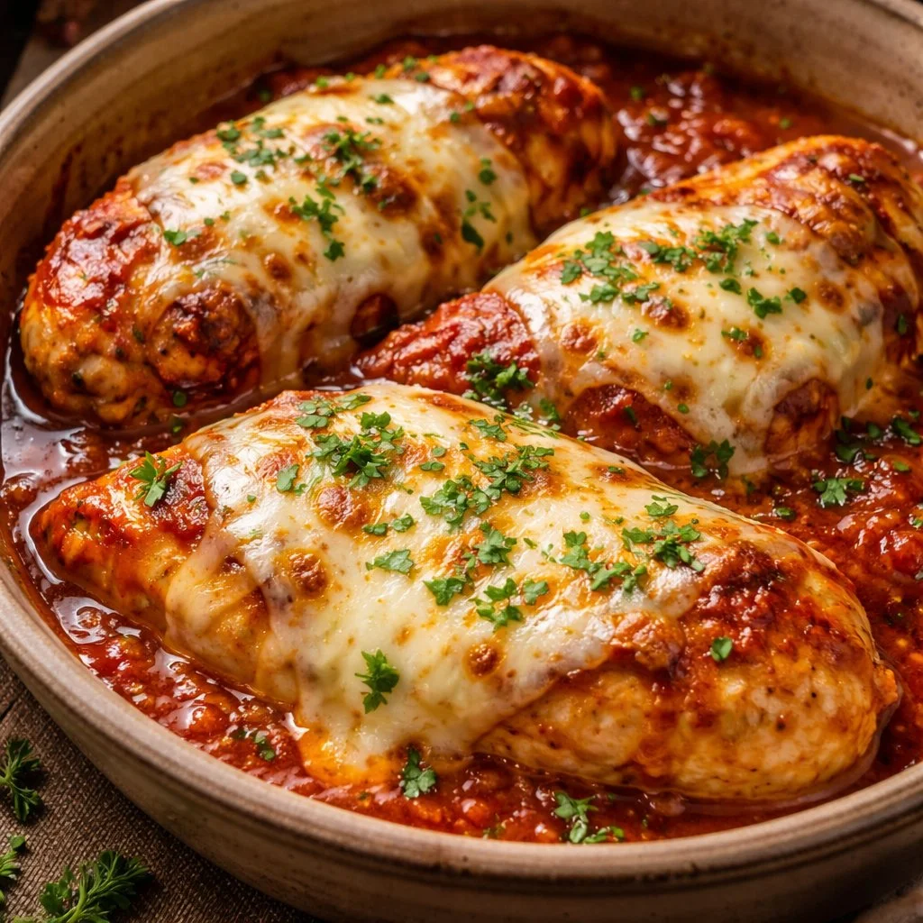 Slow Cooker Chicken with Marinara and Mozzarella