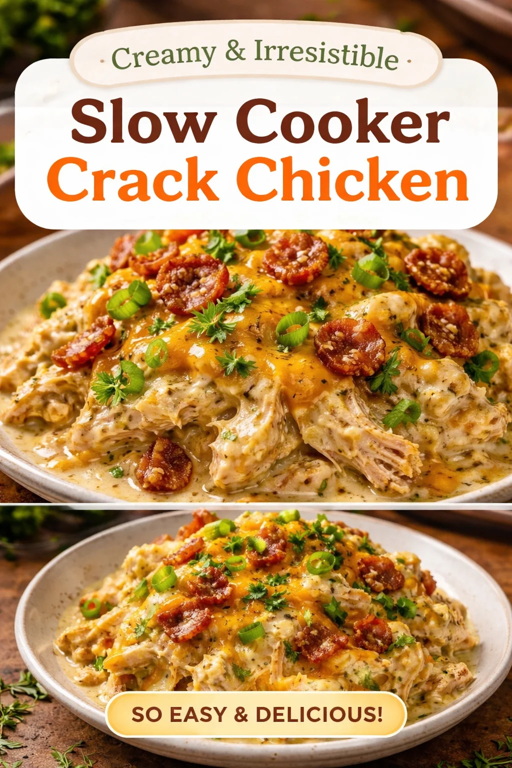 Slow Cooker Cream Cheese Crack Chicken